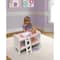 Badger Basket Pink & White Doll Bunk Bed with Bedding & Ladder